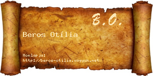 Beros Otília névjegykártya